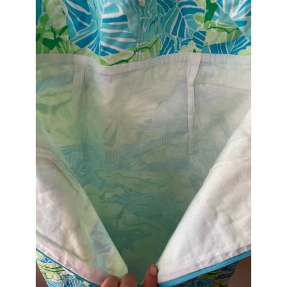 Lilly Pulitzer Pink Label Size 2 Blue & Green Leaf Halter Dress - Picture 7 of 12